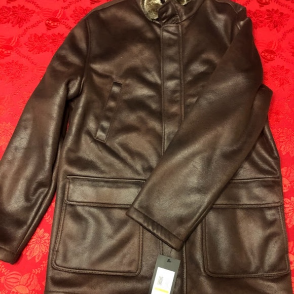 London Fog Men's Brimley Faux-Shearling Jacket - Picture 2 of 8